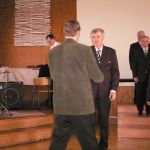 Martti Salorinne vastaanottaa onnitteluja